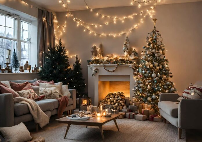 wohnzimmer_weihnachten_lichterketten